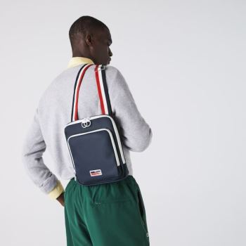 Lacoste Classic Tricolour Shoulder Strap And Badge Crossbody Bag Pánské - Taška Tmavě Blankyt Blanky